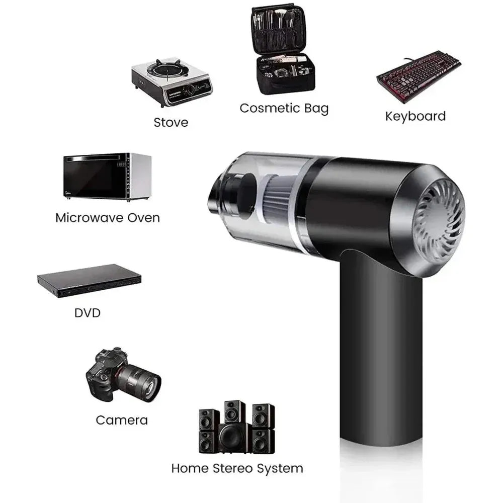 2 in 1 Vacuum Cleaner-Handheld Vacuum Car Cleaner Air Duster Wireless Rechargeable Home